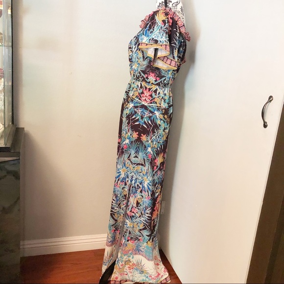 Flying Tomato Tropical Print Maxi Dress NWOT - Picture 3 of 4